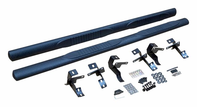 RT Off-Road Side Steps - RT26060 fits 2007-2018 Jeep Wrangler black steel plastic powder coat