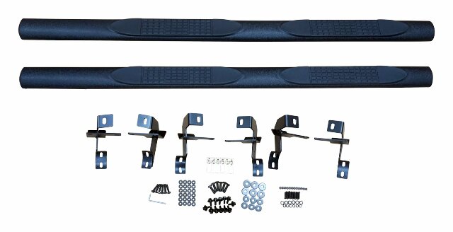 RT Off-Road Side Steps - RT26060 fits 2007-2018 Jeep Wrangler black steel plastic powder coat