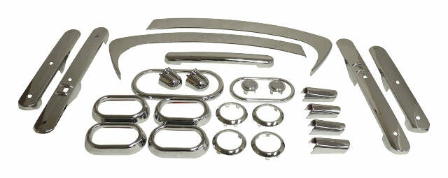 RT Off-Road interior accent kit fits 2007-2010 Jeep Wrangler JK Wrangler w chrome plastic RT27030