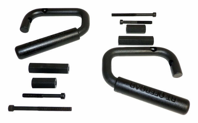 RT Off-Road grab handle fits 2007-2018 Jeep Wrangler black steel plastic powder coat no cutting RT27049