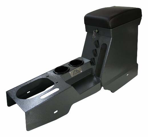 RT Off-Road Locking Center Console - RT27052 fits 2007-2010 Jeep Wrangler gray steel plastic powder coat