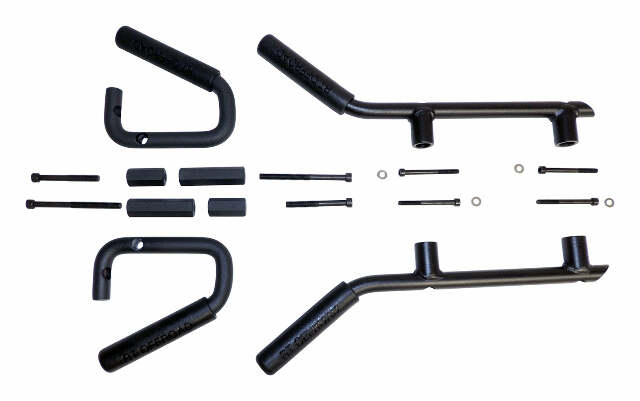 RT Off-Road grab handle fits 2007-2018 Jeep Wrangler black steel rubber powder coat no cutting RT27063