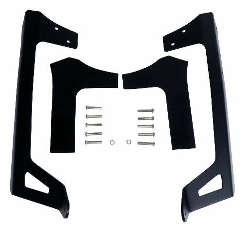 RT Off-Road LED light bar license plate bracket kit fits 2007-2018 Jeep Wrangler black stainless steel rubber powder coat RT28088