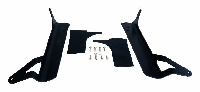 RT Off-Road LED light bar license plate bracket kit fits 1997-2006 Jeep Wrangler black stainless steel rubber powder coat RT28090
