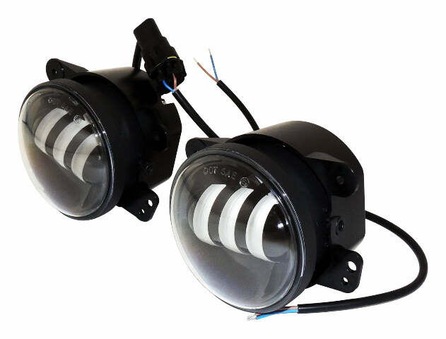RT Off-Road bumper fits 2010-2020 Dodge Journey, 2010-2012 Jeep Wrangler, 2011-2016 Fiat Freemont black plastic 9005 bulbs RT28107