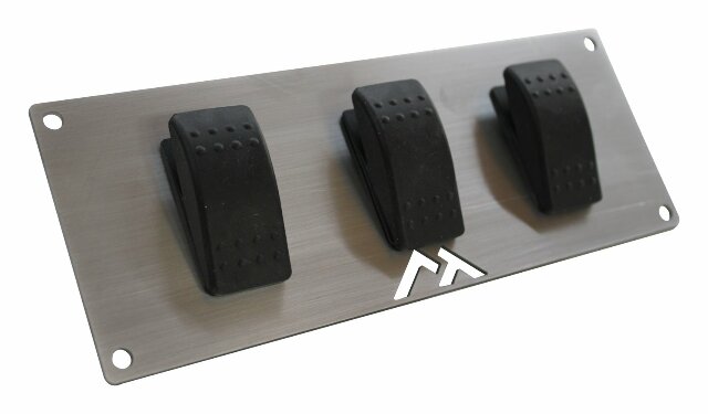RT Off-Road Switch Plate - RT29006 universal black unpainted stainless steel plastic