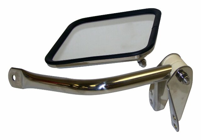RT Off-Road mirror kit fits Jeep CJ5/CJ6/CJ7/CJ8 silver stainless steel RT30009