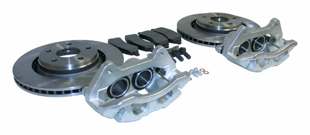 RT Off-Road big brake kit fits 2007-2018 Jeep Wrangler black unpainted silver steel rubber semi-metallic no cutting RT31046