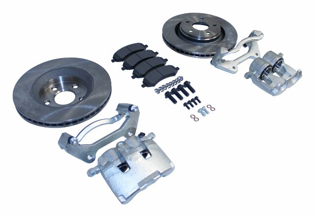 RT Off-Road big brake kit fits 2007-2018 Jeep Wrangler black unpainted silver steel rubber semi-metallic no cutting RT31046