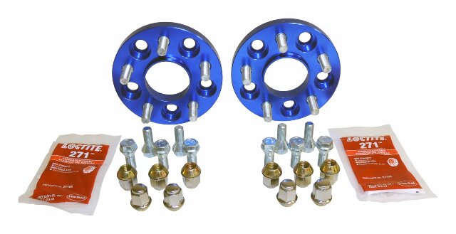 RT Off-Road Wheel Spacer Set - RT32015 fits 2014-2021 Jeep Cherokee, 2015-2018 Jeep Renagade BU Renegade, 2016-2020 Fiat 500x blue steel aluminum