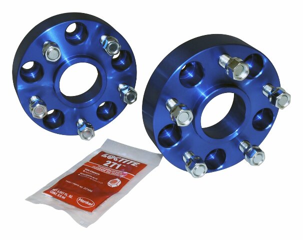 RT Off-Road Wheel Spacer Set - RT32018 fits 2011-2021 Dodge Durango, 2011-2021 Jeep Grand Cherokee, 2018-2021 Jeep Wrangler unpainted blue steel aluminum