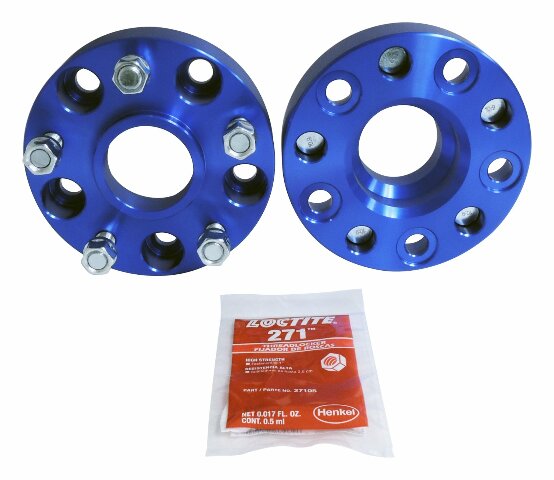 RT Off-Road Wheel Spacer Set - RT32018 fits 2011-2021 Dodge Durango, 2011-2021 Jeep Grand Cherokee, 2018-2021 Jeep Wrangler unpainted blue steel aluminum