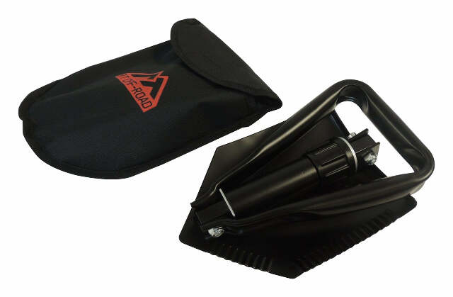 RT Off-Road Tri-Fold Shovel - RT33016 universal black steel powder coat