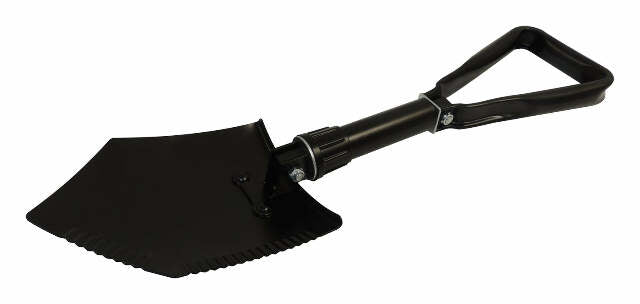 RT Off-Road Tri-Fold Shovel - RT33016 universal black steel powder coat
