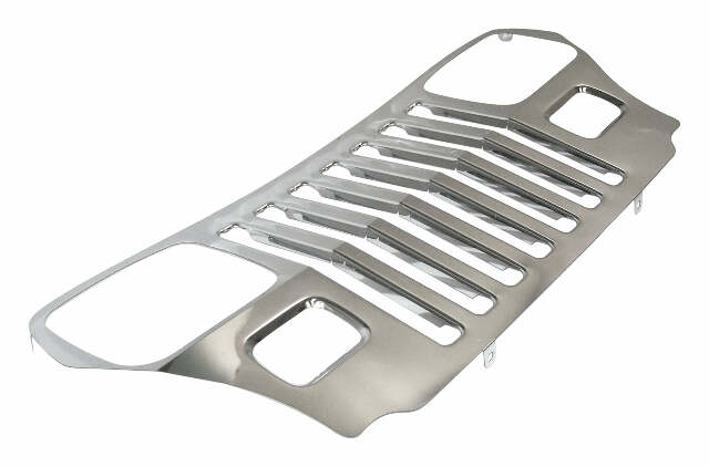 RT Off-Road Grille Overlay - RT34044 fits 1987-1995 Jeep Wrangler stainless steel