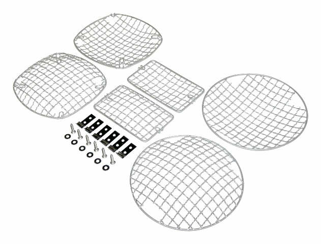 RT Off-Road Stone Guard Set - RT34064 fits 1997-2006 Jeep Wrangler stainless steel polished