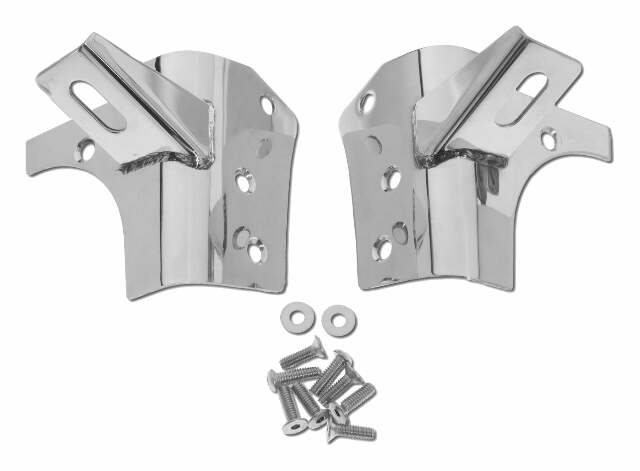 RT Off-Road windshield light mount bracket set fits 1997-2006 Jeep Wrangler stainless steel polished bolt-on includes hardware RT34067