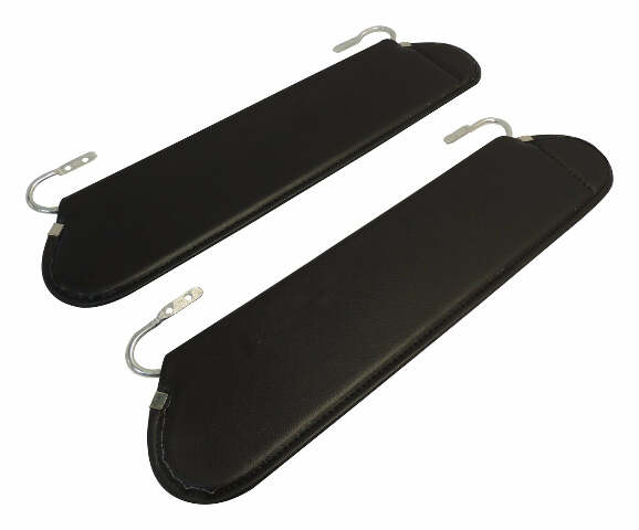 RT Off-Road Sun Visor Set - RT54001 fits Jeep CJ5/CJ6/CJ7/CJ8 black fabric no cutting