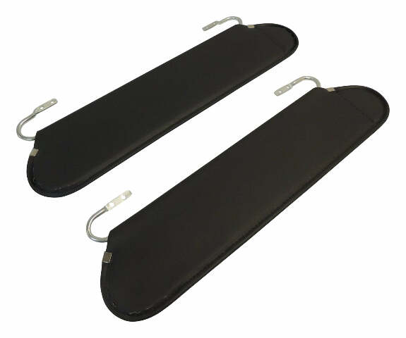 RT Off-Road Sun Visor Set - RT54002 fits Jeep CJ5/CJ6/CJ7/CJ8 gray fabric no cutting