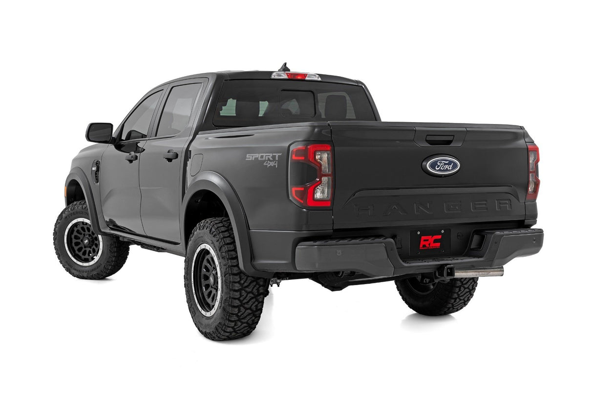 Rough Country Fender Flares - Sport - G1 Absolute Black - Ford Ranger 2WD/4WD (2024) - S-F12401-G1