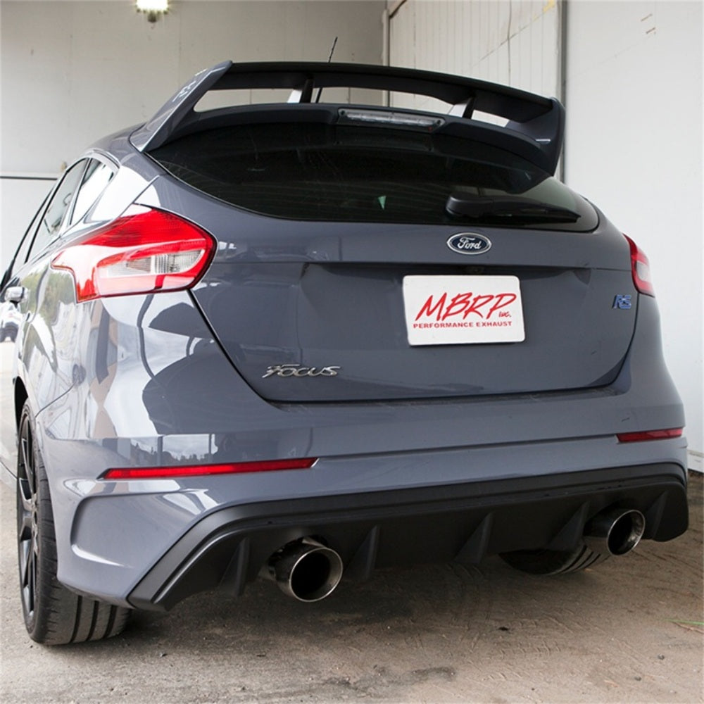 Fits 2016-2018 Ford Focus 3in. Cat Back; Dual Outlet; AL - S4203AL