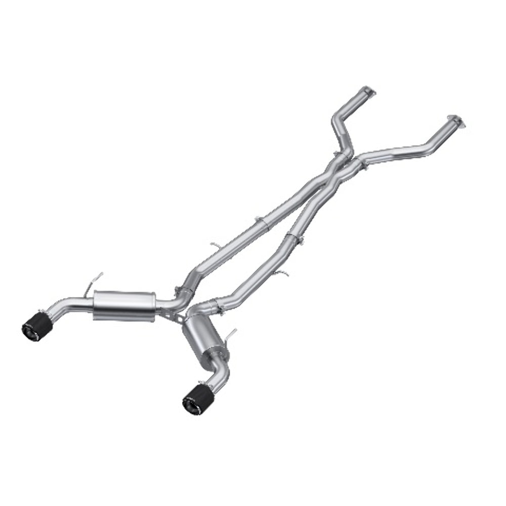 MBRP cat-back exhaust system dual rear exit Armor Pro Series T304 stainless steel carbon fiber tip S44003CF