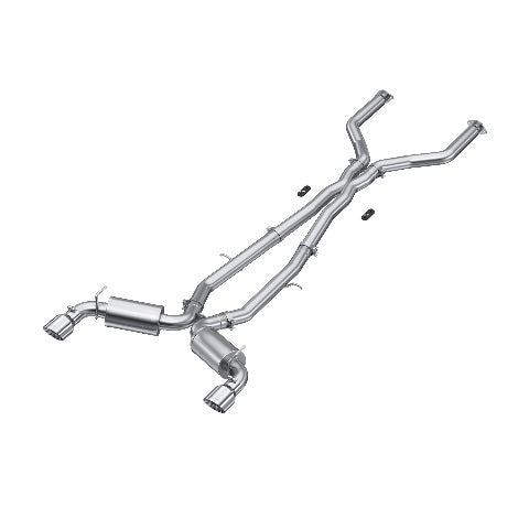 MBRP cat-back exhaust system fits 2017-2020 Infiniti dual rear exit Armor Pro Series T304 stainless steel S4404304