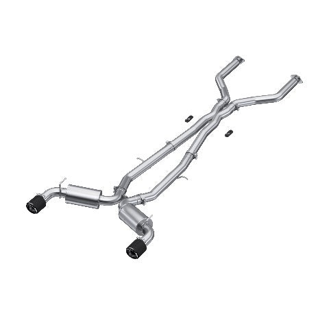 MBRP cat-back exhaust system dual rear exit Armor Pro Series T304 stainless steel carbon fiber tip S44043CF