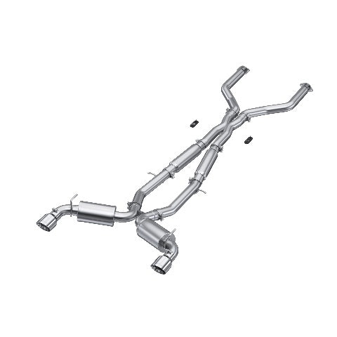 MBRP cat-back exhaust system fits 2017-2022 Infiniti dual rear exit Armor Pro Series T304 stainless steel S4406304