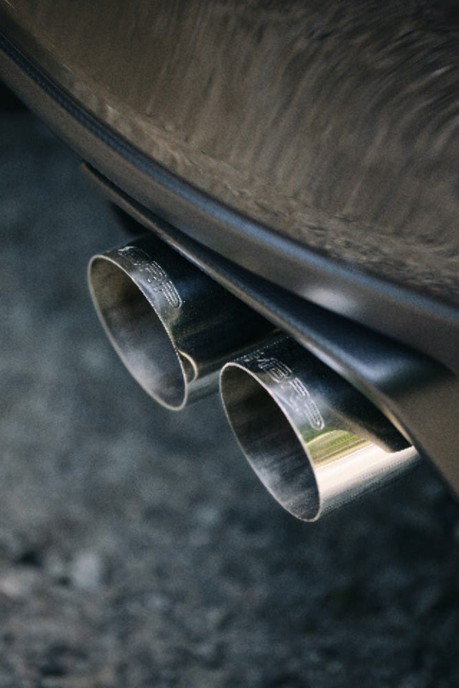 MBRP cat-back exhaust system fits Subaru WRX dual split rear exit Armor Pro Series T304 stainless steel carbon fiber tip S48003CF