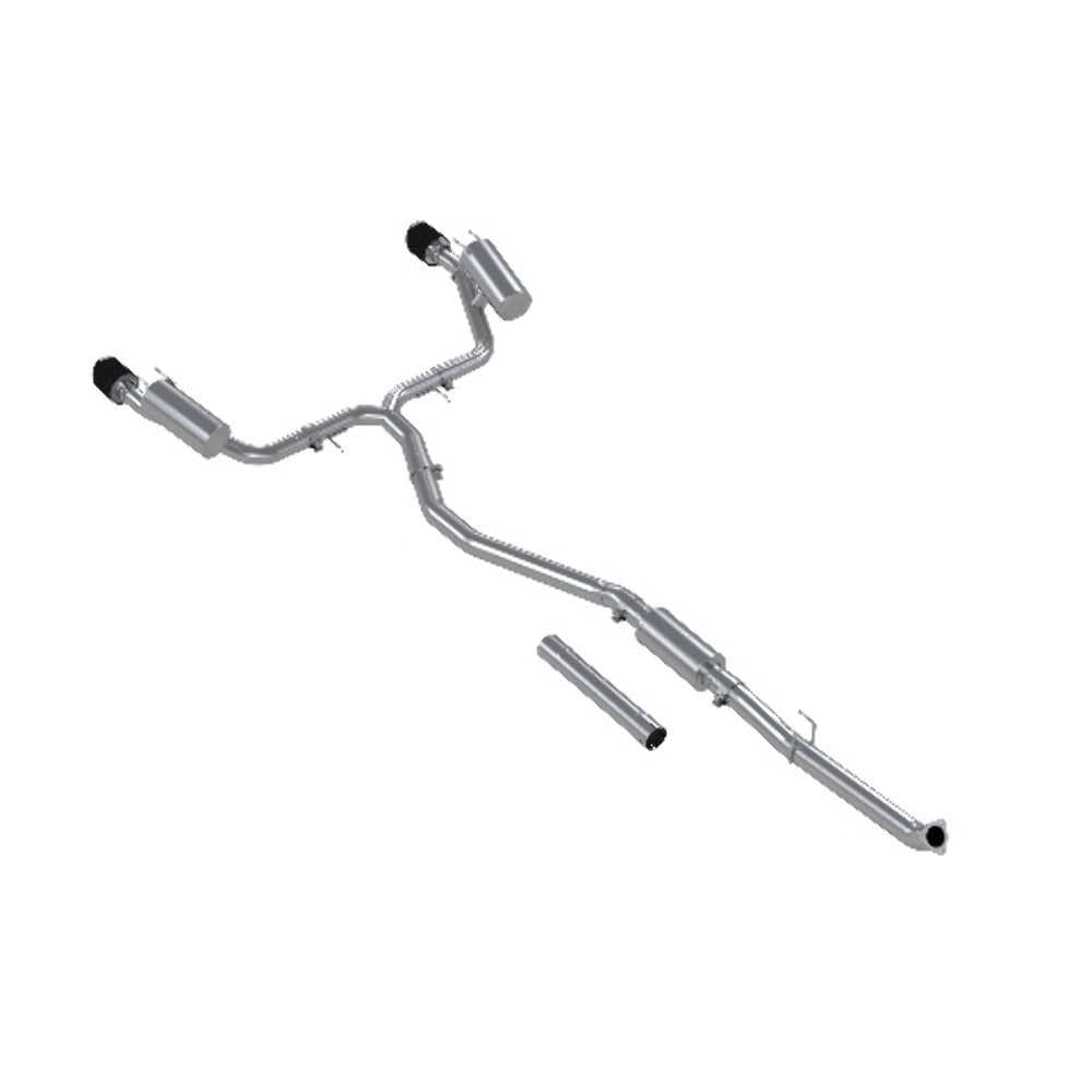 MBRP cat-back exhaust system 2.5 inch dual split rear exit Armor Pro Series T304 stainless steel carbon fiber tip S49033CF