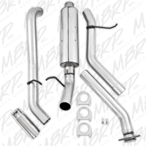 MBRP cat-back exhaust system fits 2003-2006 Chevy Silverado 1500 3 inch single side exit aluminized steel S5014AL