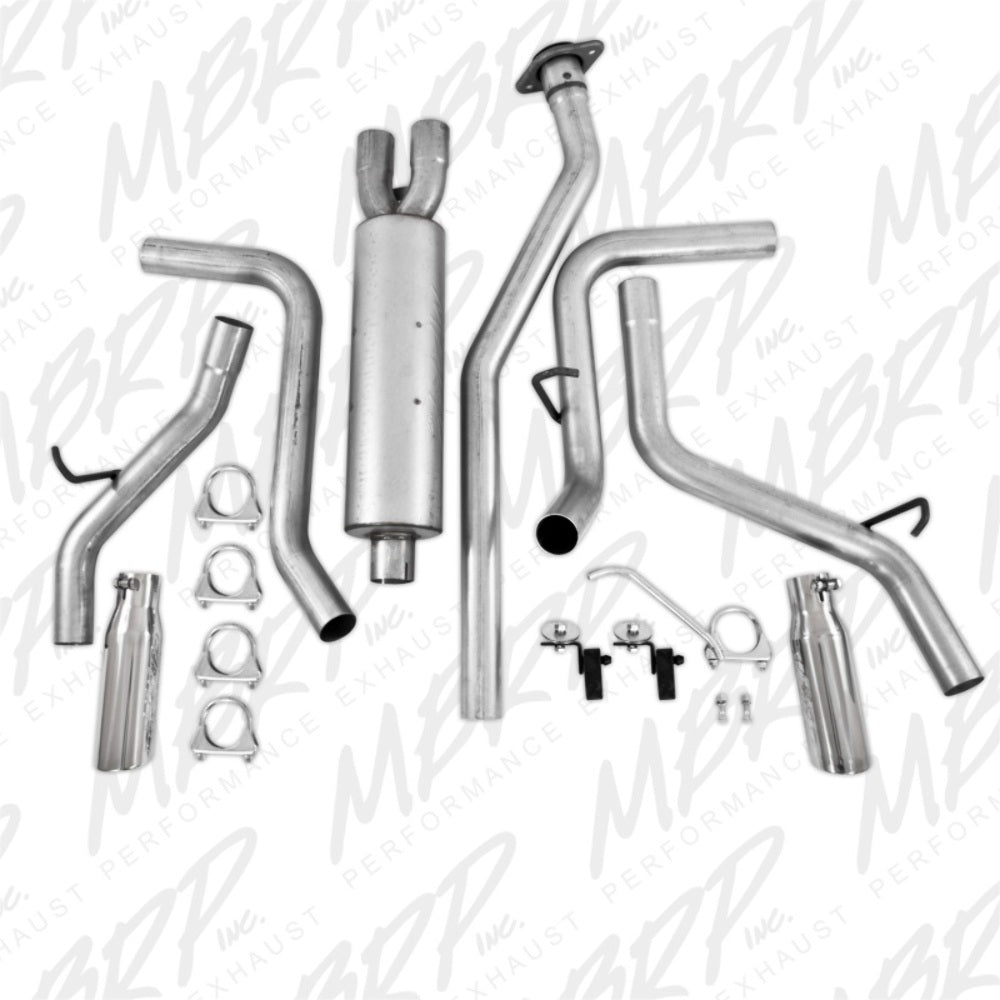 MBRP cat-back exhaust system fits Chevy Silverado 1500 2.5 inch aluminized steel S5018AL