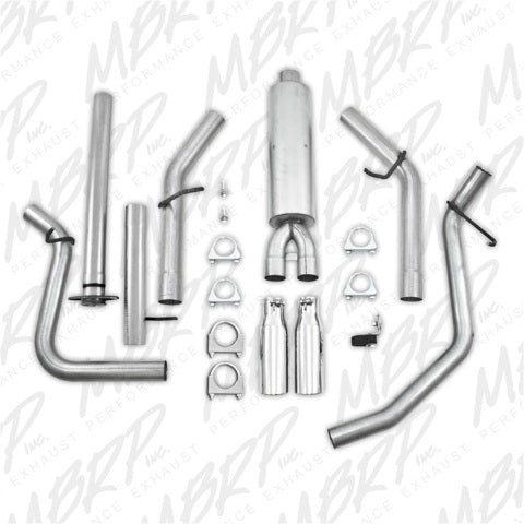 MBRP cat-back exhaust system fits Chevy Silverado 1500 aluminized steel S5038AL