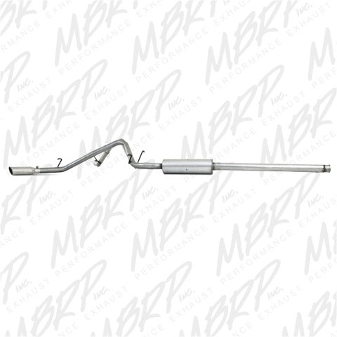 MBRP cat-back exhaust system fits Chevy Silverado 1500 aluminized steel S5056AL