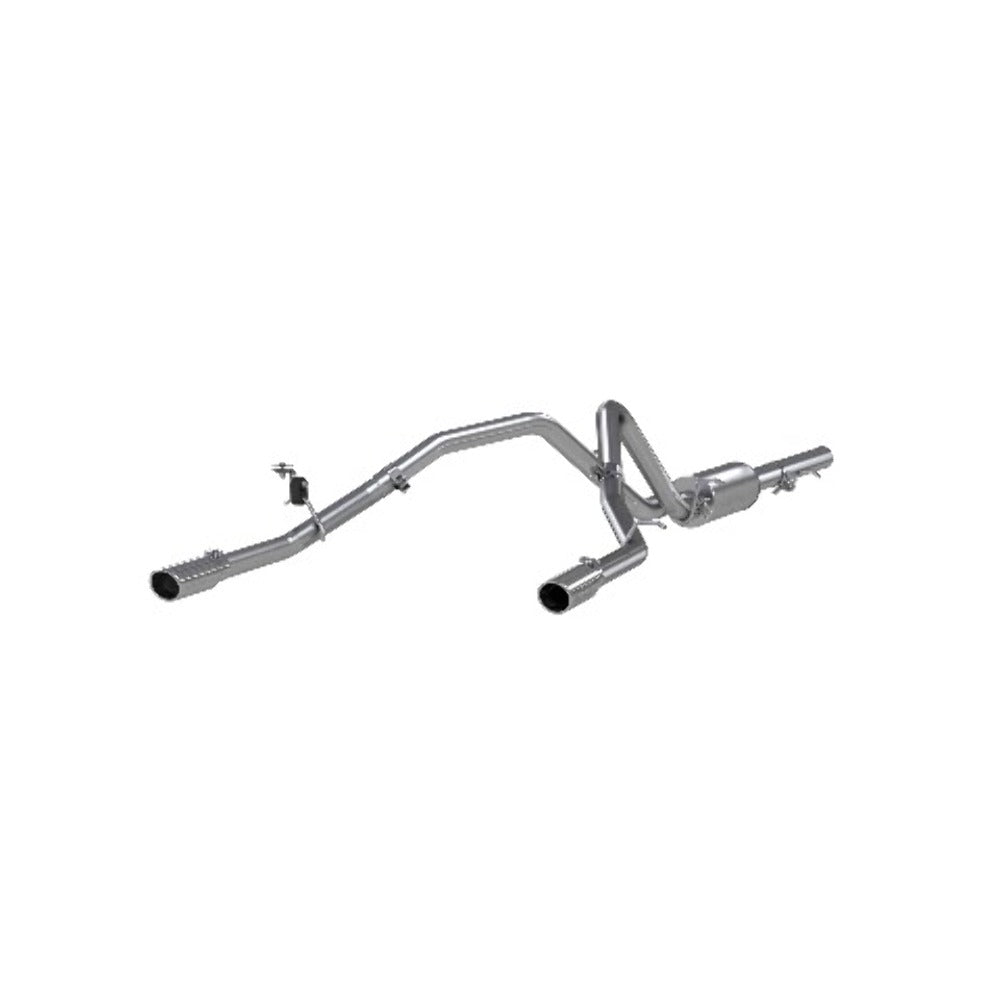 MBRP cat-back exhaust system fits Chevy Silverado 1500 dual split rear exit aluminized steel S5058AL
