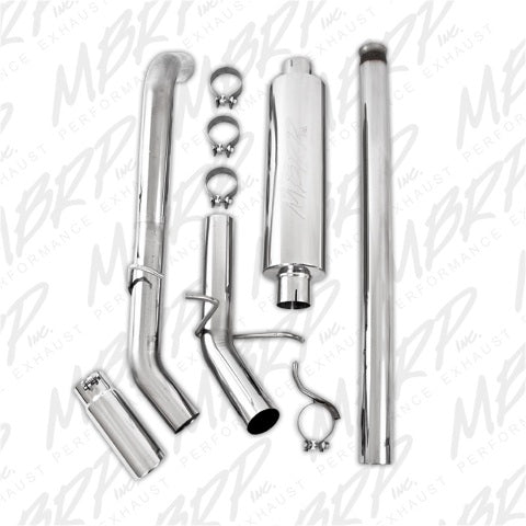 MBRP cat-back exhaust system fits Chevy Silverado 1500 single side exit Armor Plus Series T409 stainless steel S5070409