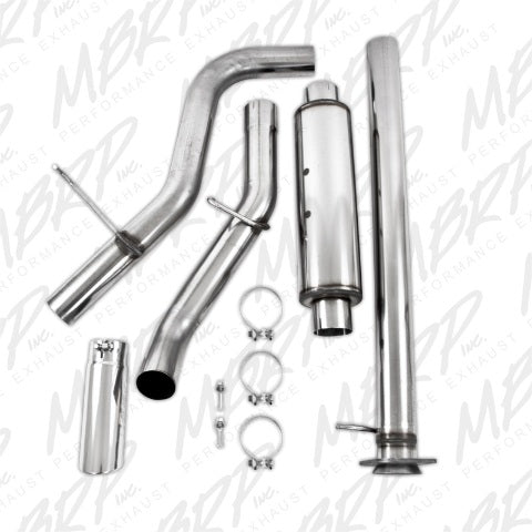 MBRP cat-back exhaust system fits Chevy Silverado 2500 single side exit Armor Plus Series T409 stainless steel S5076409