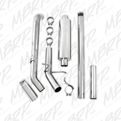 MBRP cat-back exhaust system fits Chevy Silverado 1500 single side exit Armor Plus Series T409 stainless steel S5080409