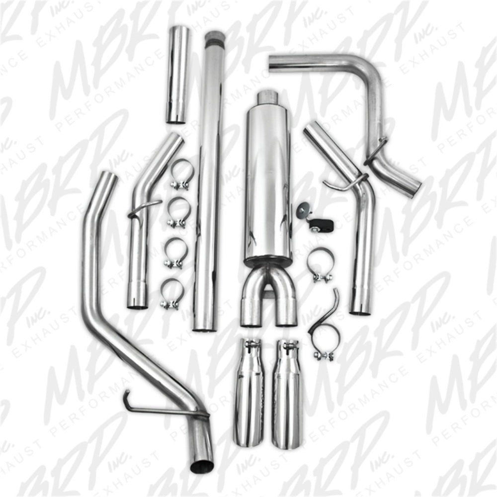 MBRP cat-back exhaust system fits Chevy Silverado 1500 Armor Plus Series T409 stainless steel S5082409