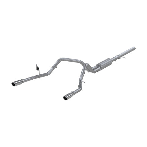 MBRP cat-back exhaust system fits Chevy Silverado 1500 dual split rear exit Armor Plus Series T409 stainless steel S5084409