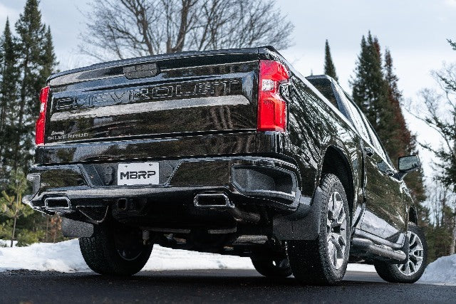 MBRP cat-back exhaust system fits Chevy Silverado 1500 dual rear exit Armor Plus Series T409 stainless steel S5085409