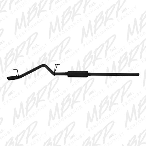 MBRP cat-back exhaust system fits 2009-2010 Dodge Ram 1500 3 inch single side exit aluminized steel black coated S5142BLK
