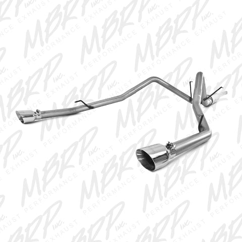Fits 09-10 Dodge Ram 1500 2 1/2" Cat Back Dual Split Rear AL-S5146AL
