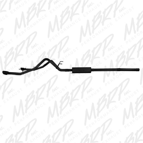 MBRP cat-back exhaust system fits Dodge Ram 1500 dual split rear exit aluminized steel black coated S5146BLK