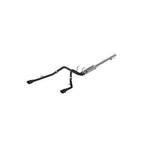 MBRP cat-back exhaust system fits Dodge Ram 1500 dual split rear exit aluminized steel black coated S5146BLK