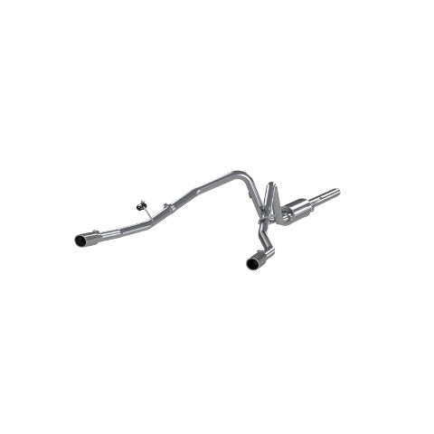 MBRP cat-back exhaust system fits Ford F-150 2 inch dual split rear exit aluminized steel S5202AL