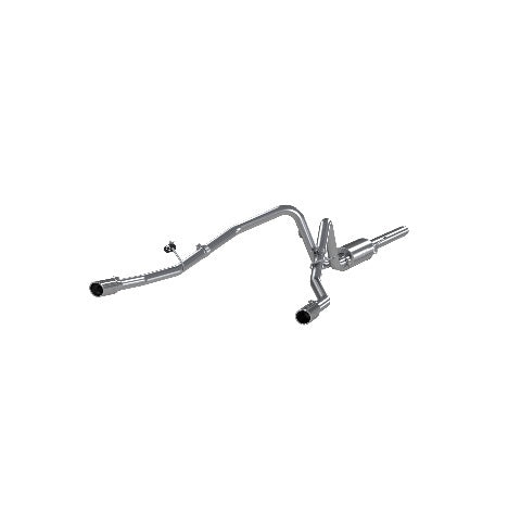 MBRP cat-back exhaust system fits Ford F-150 2 inch dual split rear exit Armor Plus Series T409 stainless steel S5202409