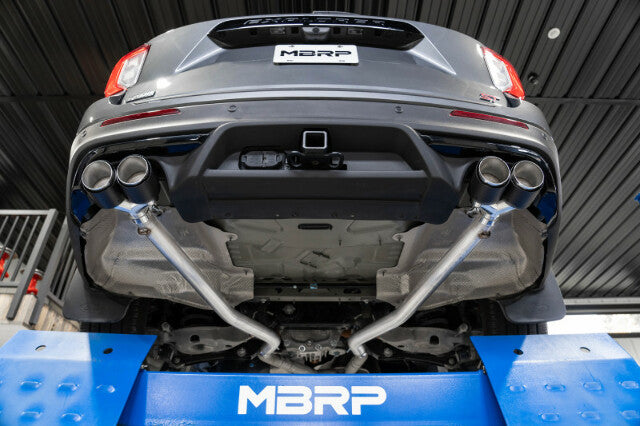 MBRP axle-back exhaust system fits 2020-2024 Ford Explorer 2 inch dual rear exit Armor Pro Series T304 stainless steel S52033CF