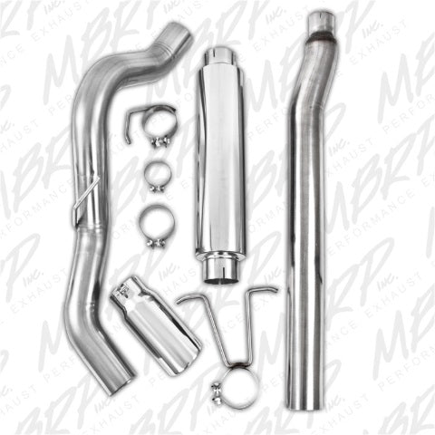 Fits 2011-16 Ford F-250 Super Duty 4" Cat Back; Single Side Exit; T409-S5246409